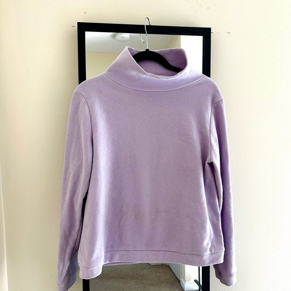 EUC M Lavender Park Slope Terry Fleece Turtleneck Women's Sweater / Sweatshirt